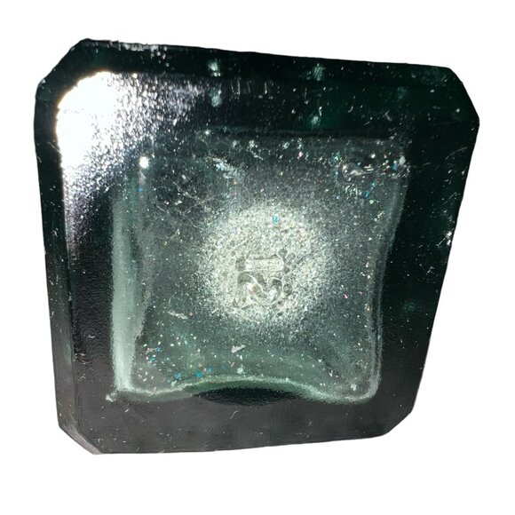 Vintage Libbey Green Glass Bottles Set Of 3 With Nautical & Leaf Motifs  Decorat - Picture 8 of 13